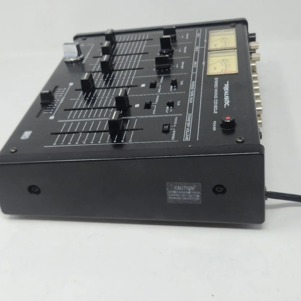 Vintage Realistic 32-1200B Stereo Mixing Console DJ Audio Mixer VU Tested Works